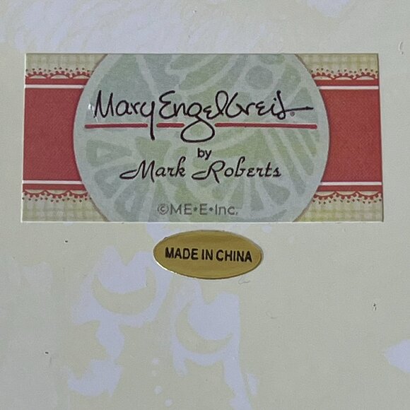 Signed Mary Engelbreit Mark Roberts Christmas Glass Santa Plate Platter 2014 - Picture 7 of 16